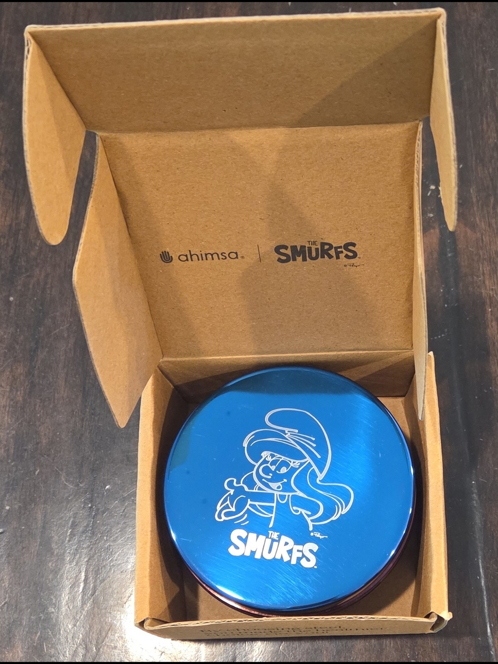 NWT AHIMSA Snack Container - Smurfette Design